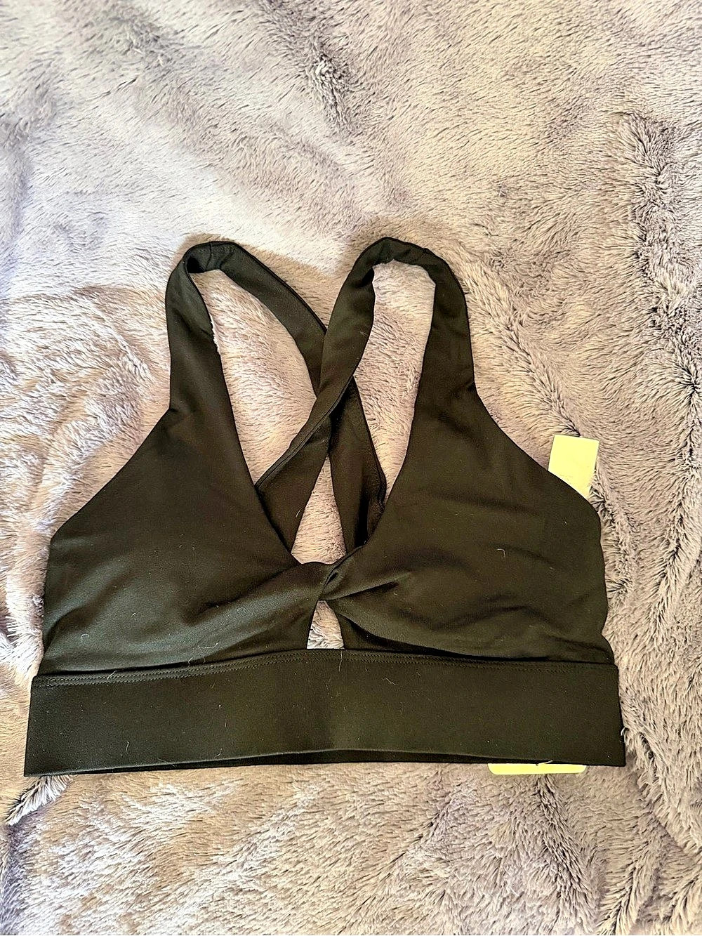 Fabletics Oasis Twist Sports Bra Black Sports Bra Size Small NWT